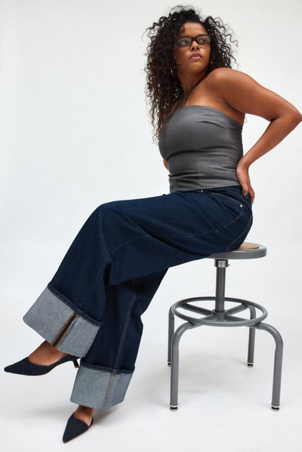 Slide View: 4: BDG Thea Cuffed Wide Leg Jean