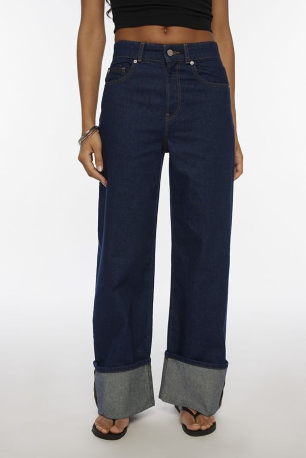 Slide View: 5: BDG Thea Cuffed Wide Leg Jean