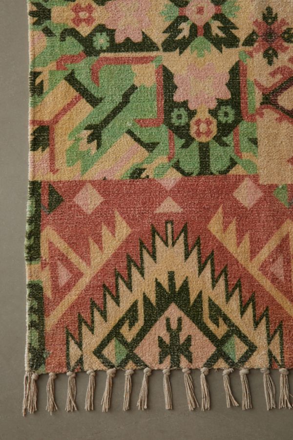 Slide View: 4: Fiona Boho Digital Printed Chenille Rug