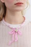 Thumbnail View 1: Velvet Luna Crochet Blue Cashmere Pearls Necklace