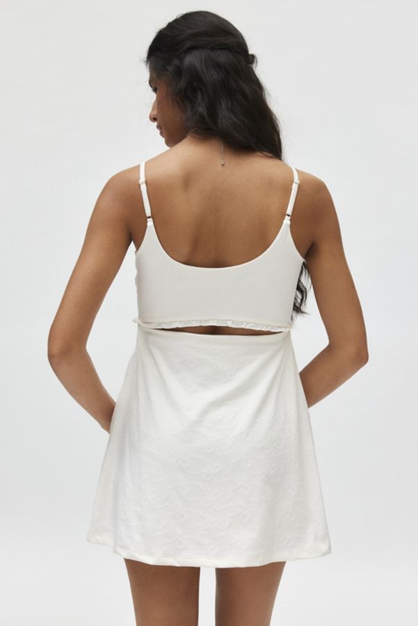 Slide View: 3: LoveShackFancy Astoria Cutout Active Skort Mini Dress