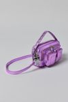 Thumbnail View 3: Núnoo Helena Metallic Purple Crossbody Bag