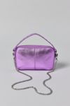 Thumbnail View 4: Núnoo Helena Metallic Purple Crossbody Bag