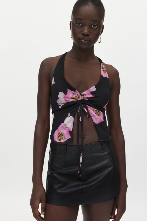 Slide View: 1: Silence + Noise Adriana Ruched Halter Top