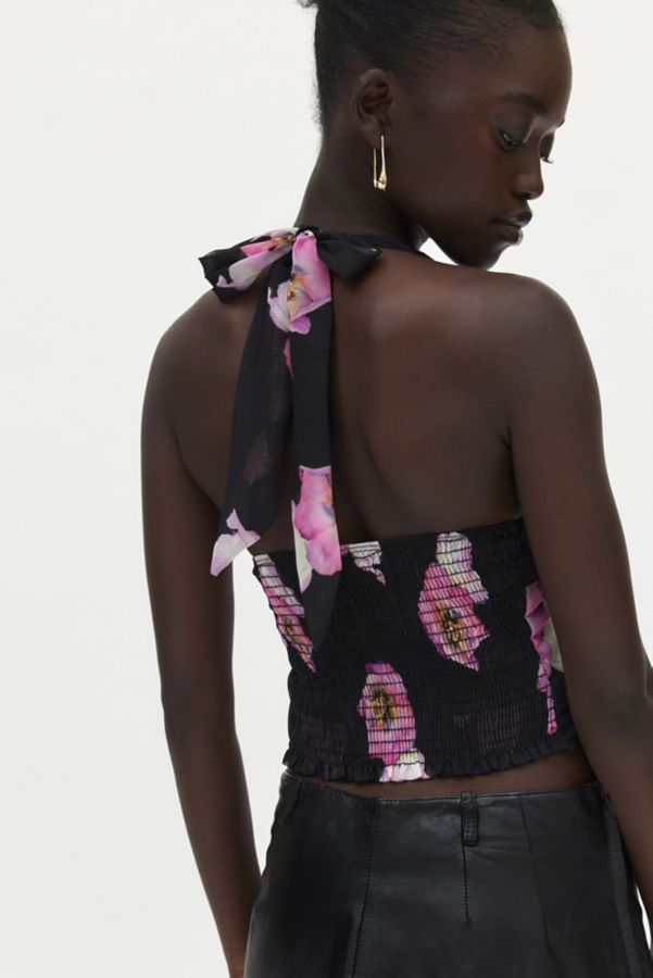 Slide View: 4: Silence + Noise Adriana Ruched Halter Top