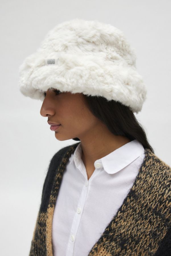 Slide View: 1: UGG Faux Fur Bucket Hat