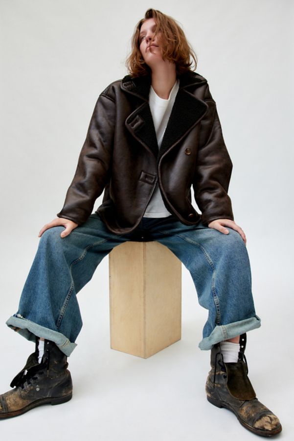 Slide View: 1: BDG Parker Faux Shearling Jacket