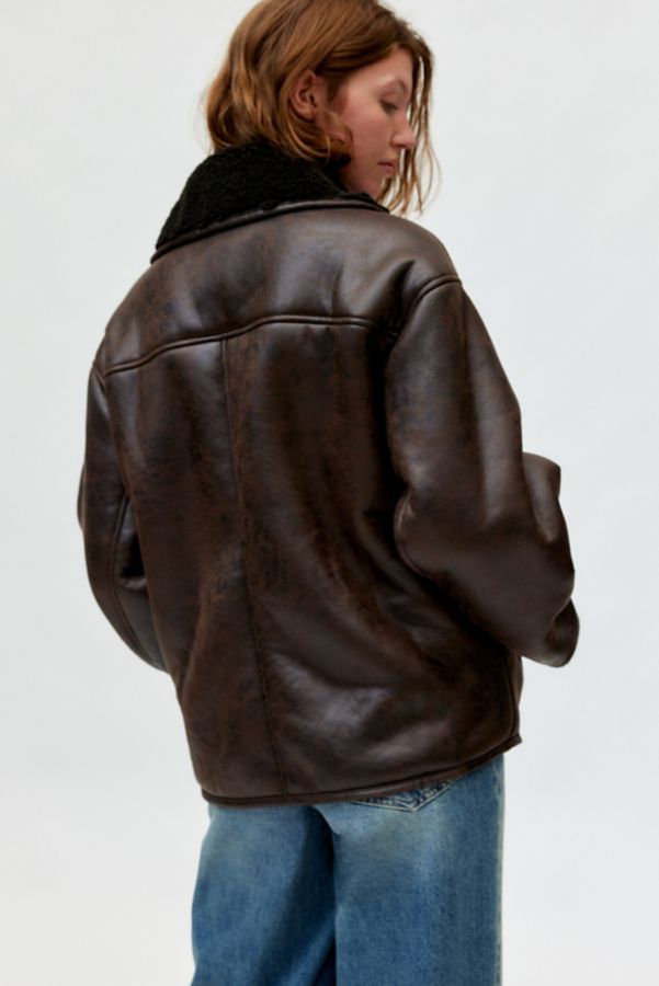 Slide View: 3: BDG Parker Faux Shearling Jacket