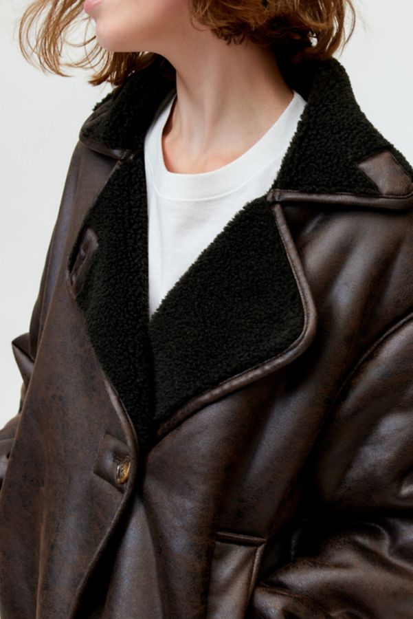 Slide View: 4: BDG Parker Faux Shearling Jacket