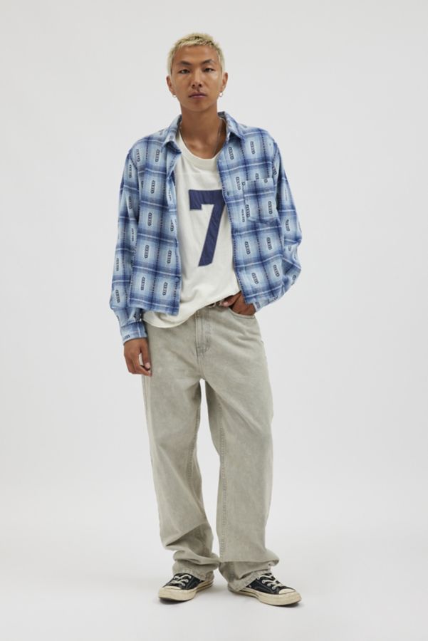 Slide View: 4: BDG Cropped Plaid Flannel Shirt