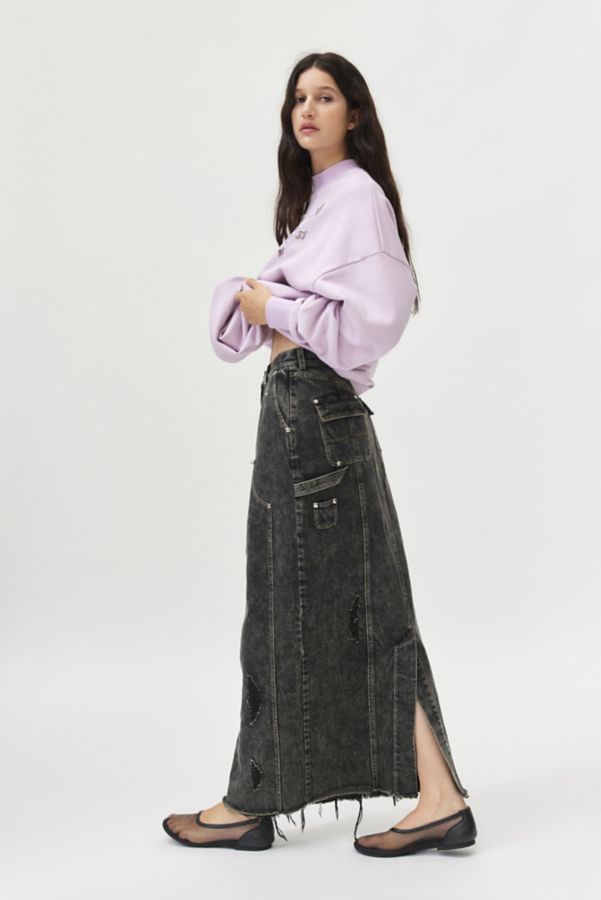 Slide View: 1: Private Policy Denim Maxi Skirt