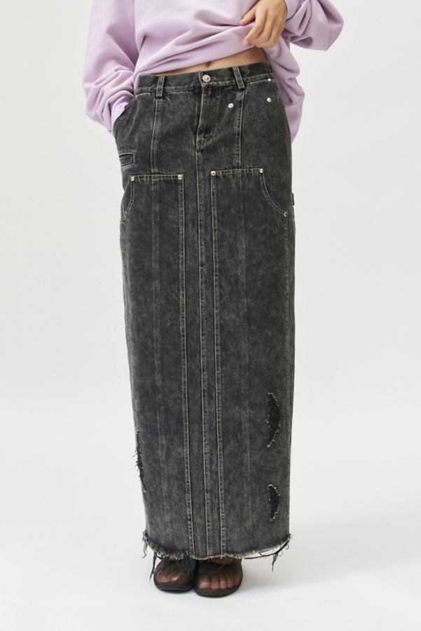 Slide View: 2: Private Policy Denim Maxi Skirt