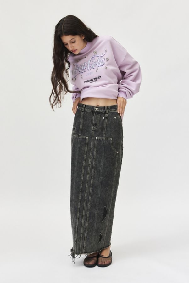 Slide View: 4: Private Policy Denim Maxi Skirt