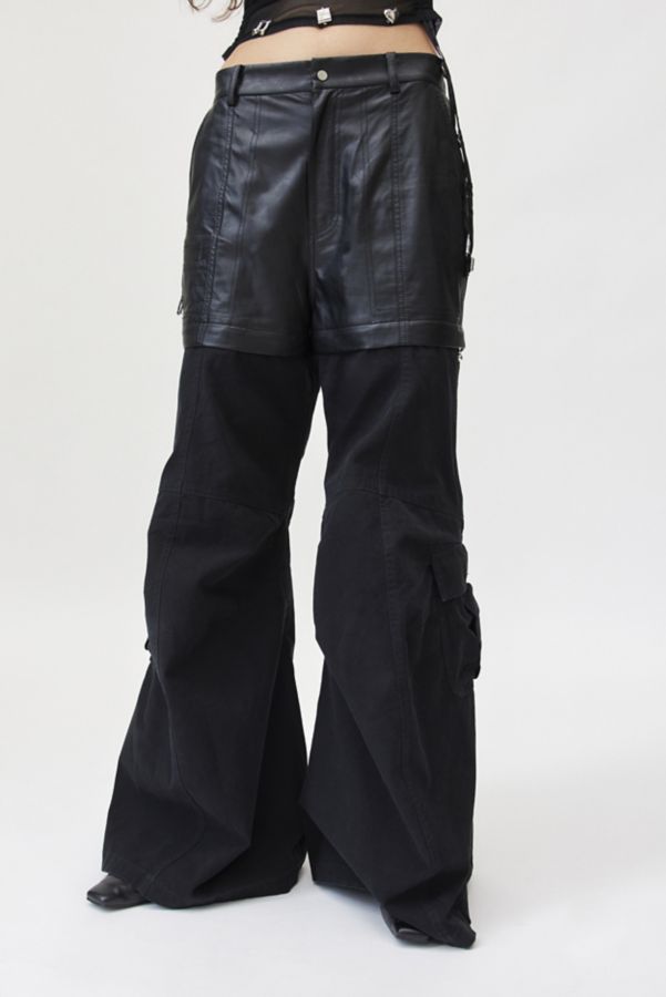 Slide View: 3: Private Policy Vegan Leather Combo Pant