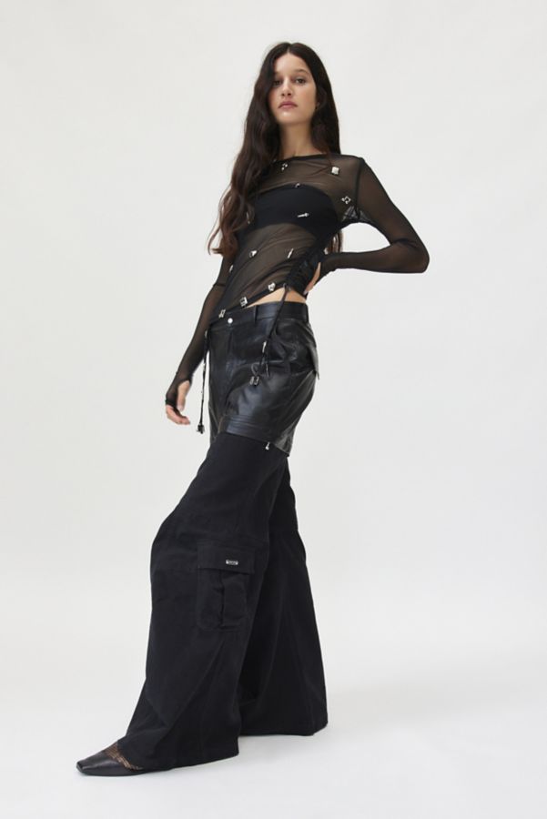 Slide View: 4: Private Policy Vegan Leather Combo Pant