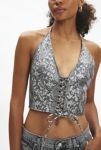 Thumbnail View 1: Silence + Noise Teya Faux Leather Halter Top