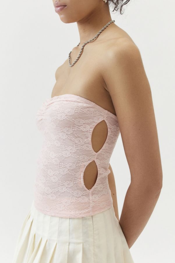 Slide View: 2: Urban Renewal Remnants Ruched Cutout Tube Top