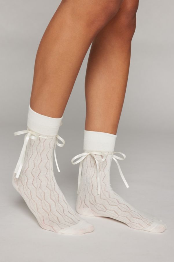 Slide View: 2: Ariana Bow Crew Sock