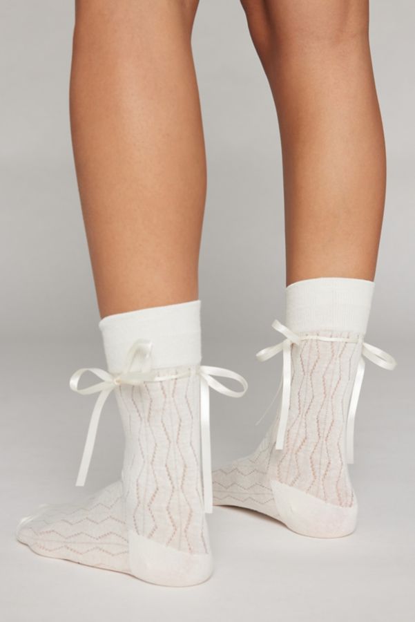 Slide View: 3: Ariana Bow Crew Sock