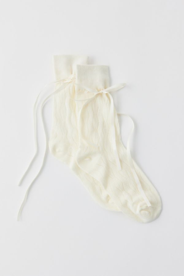 Slide View: 4: Ariana Bow Crew Sock