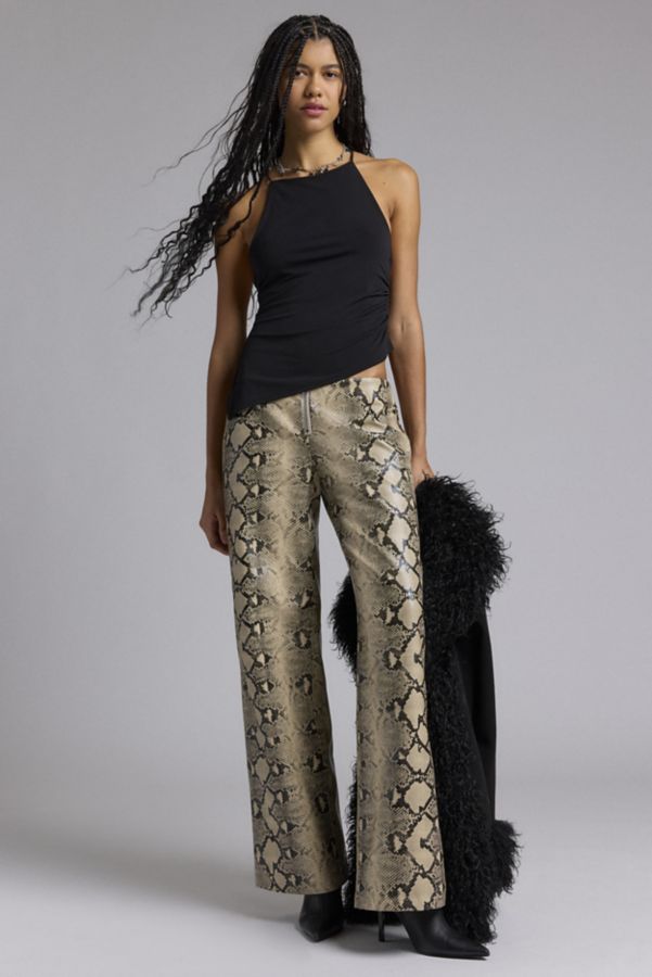 Slide View: 1: BY.DYLAN Xaavier Snake Print Faux Leather Pant