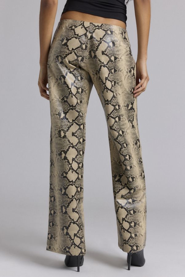 Slide View: 4: BY.DYLAN Xaavier Snake Print Faux Leather Pant