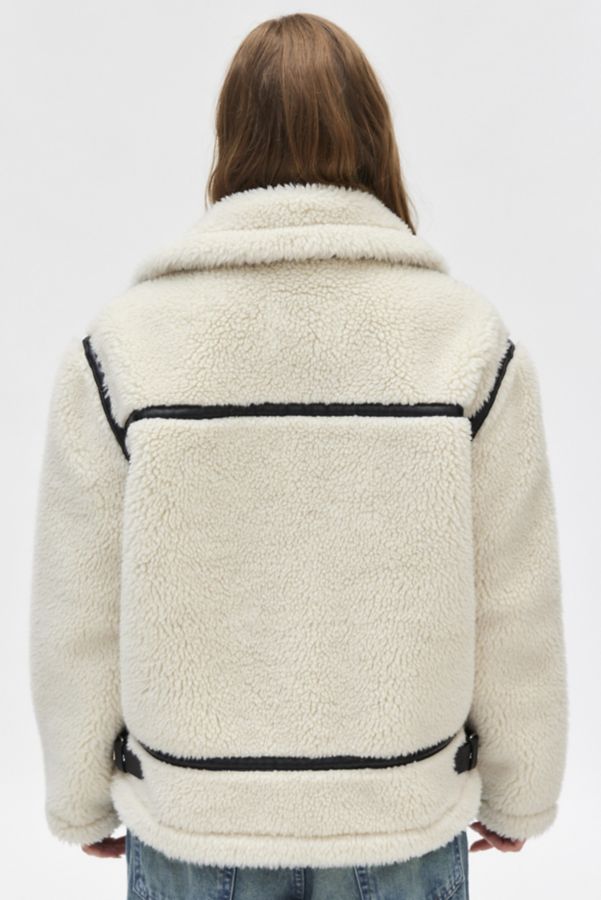 Slide View: 4: BDG Taylor Piled Fleece Aviator Jacket