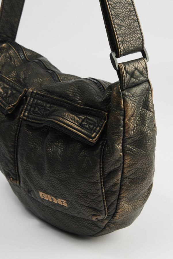 Slide View: 2: BDG Washed Faux Leather Sling Bag