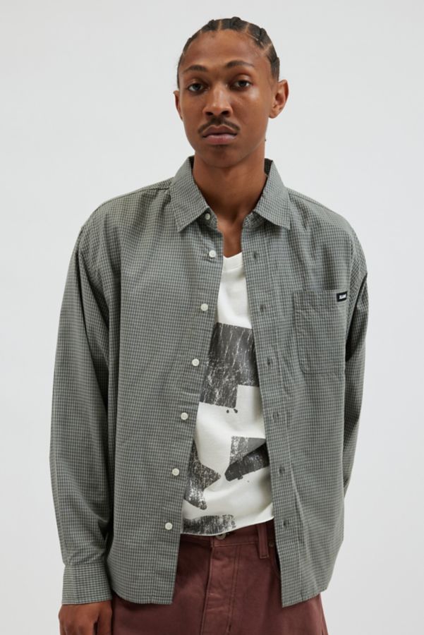 Slide View: 1: XLARGE Gingham Check Long Sleeve Button-Down Shirt