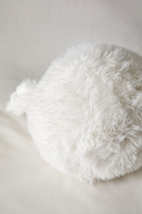 Slide View: 3: Animal Ears Faux Fur Throw Pillow