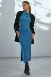 Thumbnail View 1: Another Girl Textured Knit Drape Mockneck Midi Dress