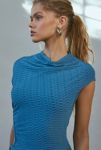 Thumbnail View 2: Another Girl Textured Knit Drape Mockneck Midi Dress