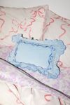 Thumbnail View 1: Lacey Bows Velvet Ruffle Bolster Pillow