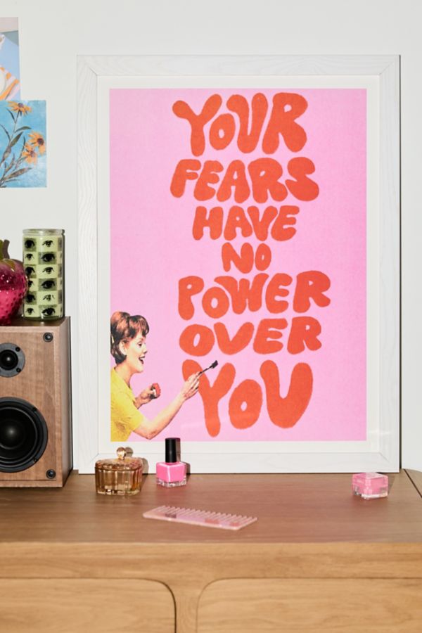 Slide View: 1: Chromoeye Fear Has No Power Art Print