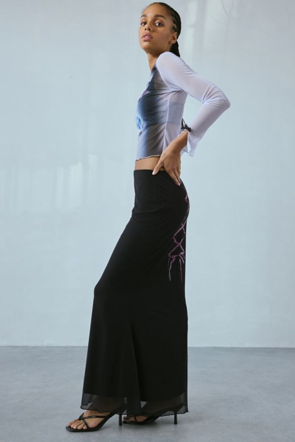 Slide View: 5: Basic Pleasure Mode Corset Graphic Maxi Skirt