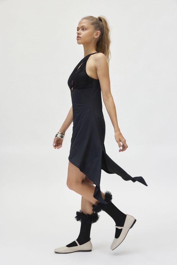 Slide View: 3: By.Dyln Elena Black Asymmetric One-Shoulder Mini Dress