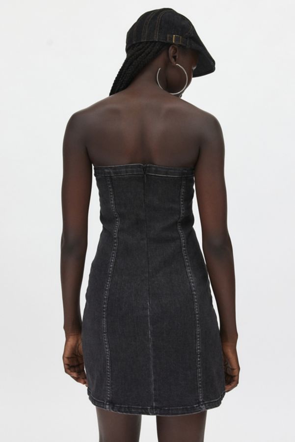 Slide View: 4: By.Dyln Immy Black Denim Mini Dress