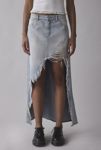 Thumbnail View 2: Abrand 95 Cater Destructed High-Low Denim Maxi Skirt