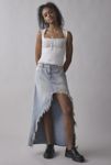 Thumbnail View 1: Abrand 95 Cater Destructed High-Low Denim Maxi Skirt