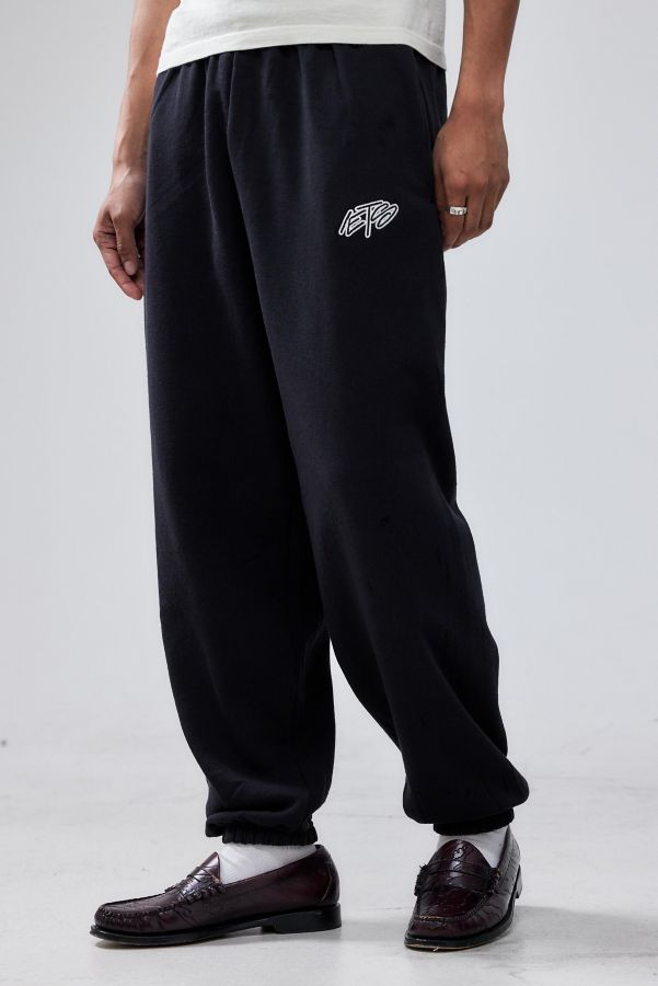 Slide View: 1: iets frans... Black Doodle Cuffed Jogger Pant