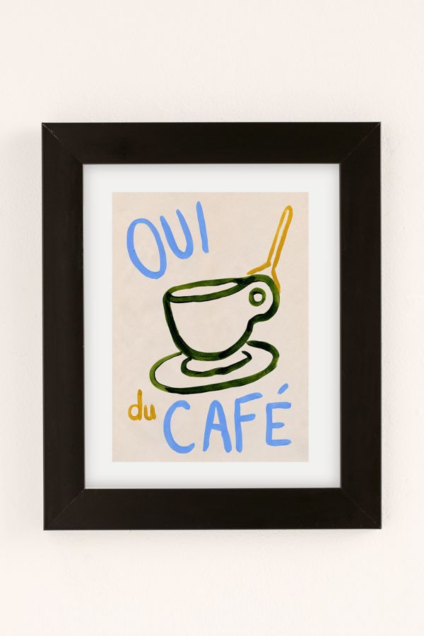 Slide View: 2: Sabina Fenn Illustration Oui Du Café Art Print