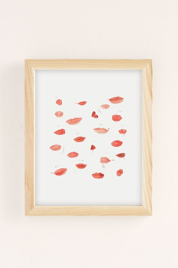 Slide View: 2: Sabina Fenn Illustration Watercolor Lips Art Print