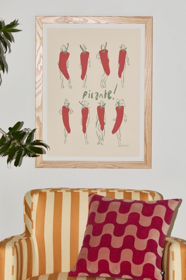 Slide View: 1: Sabina Fenn Illustration Picante! Spicy Chili Art Print