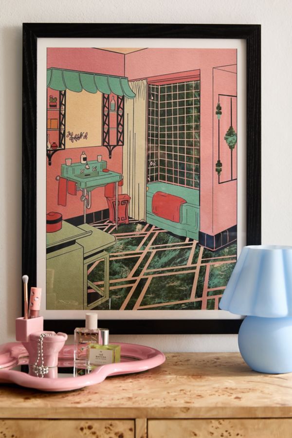 Slide View: 1: Mala Hora Midcentury Modern Bathroom Art Print