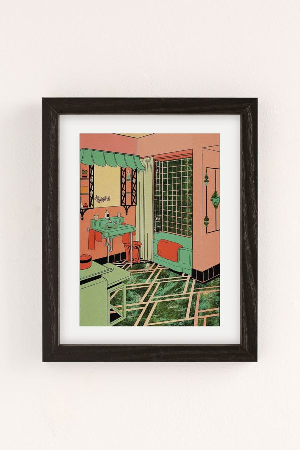 Slide View: 2: Mala Hora Midcentury Modern Bathroom Art Print