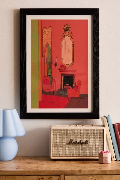 Mala Hora Midcentury Modern Living Room Art Print