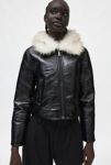 Thumbnail View 4: Unreal Fur Wet Look Aviator Jacket