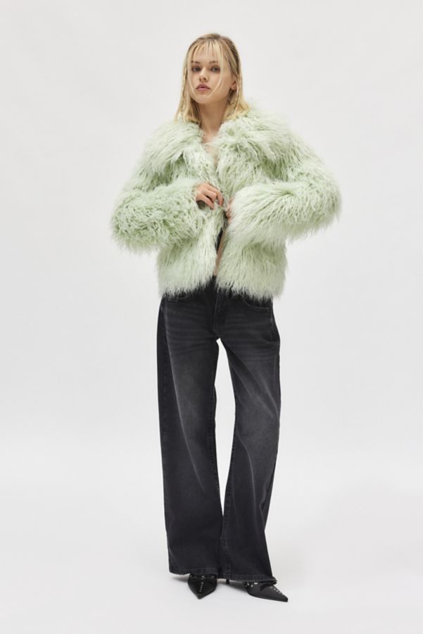 Slide View: 2: Unreal Fur Saint Tropez Faux Fur Cropped Jacket