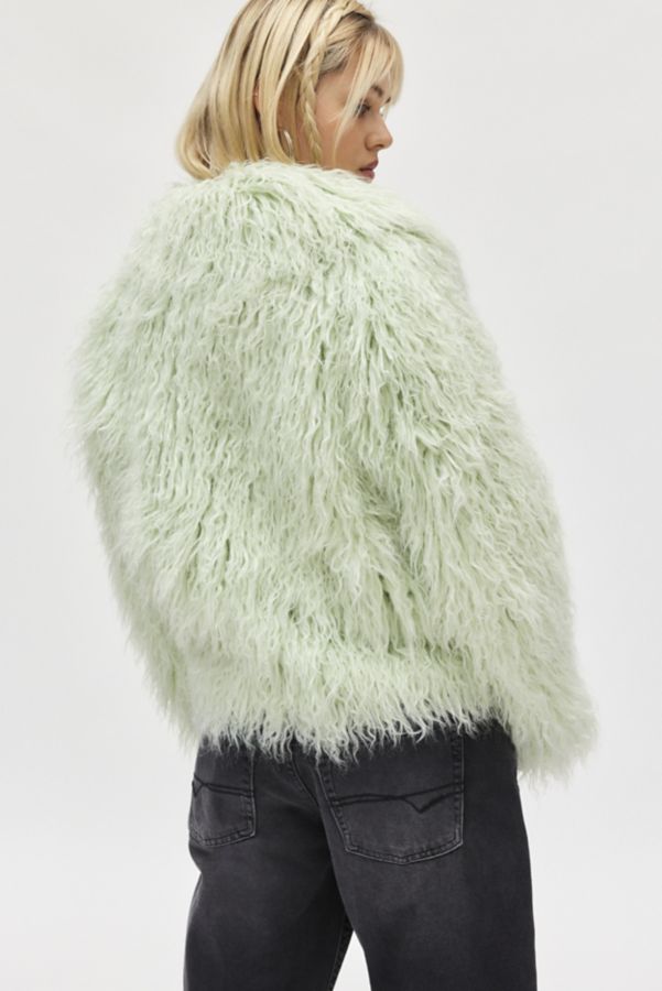 Slide View: 3: Unreal Fur Saint Tropez Faux Fur Cropped Jacket