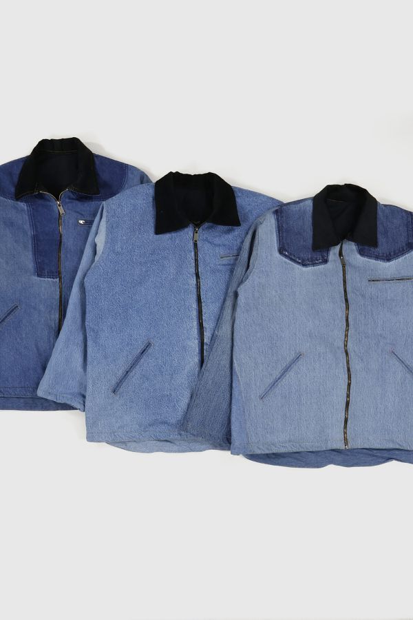 Slide View: 2: Reworked Denim Workwear Jacket